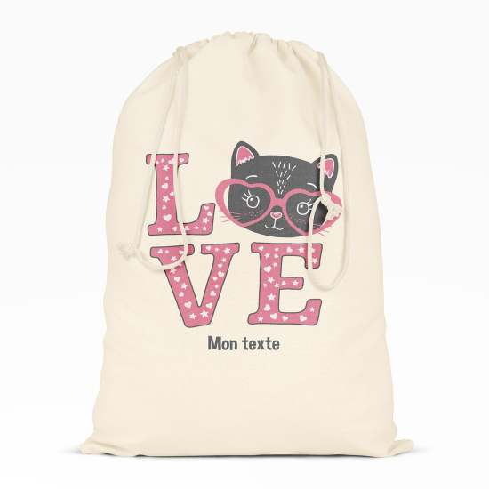 Bolsa de hilo personalizada - Amor de gato