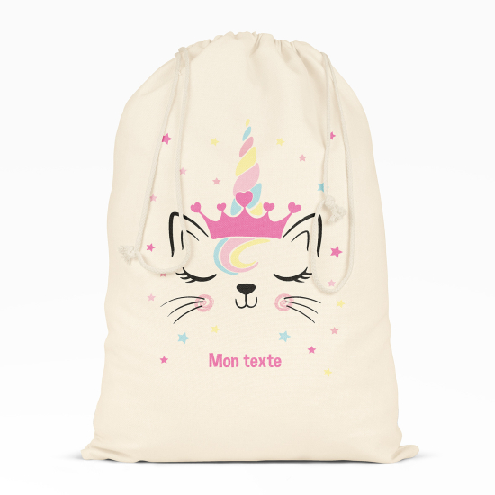 Bolsa de hilo personalizada - Gato unicornio