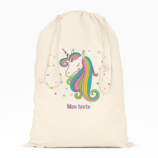 Bolsa de hilo personalizada - Unicornio estrellas