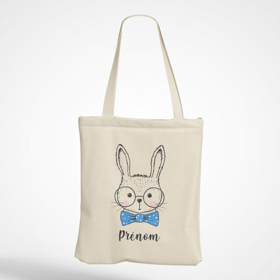 Bolsa personalizada - Conejo con pajarita