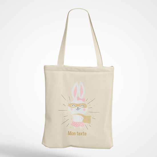 Bolsa personalizada - Conejo superhéroe