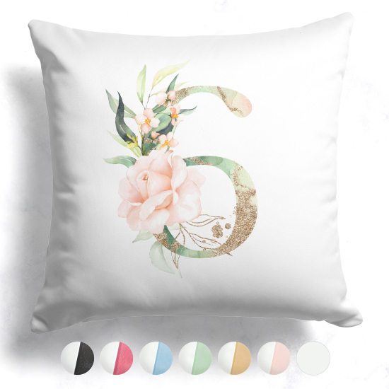 CojÃn bicolor con monograma y número - 6