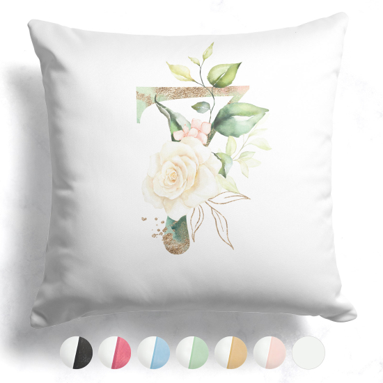 CojÃn bicolor con monograma y número - 7