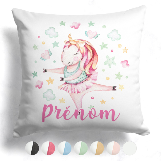 CojÃn bicolor personalizado - Bailarina unicornio