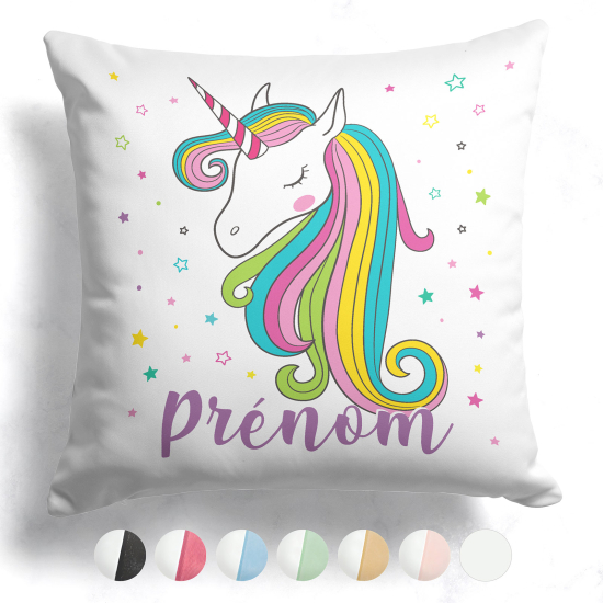 CojÃn bicolor personalizado - Bonita unicornio estrellas