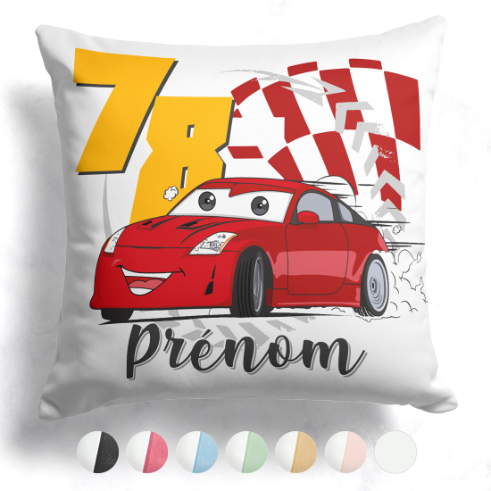 CojÃn bicolor personalizado - Coche de carreras