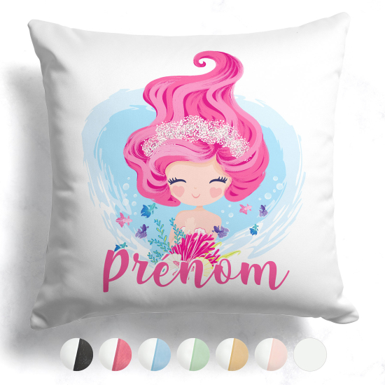 CojÃn bicolor personalizado - Sirena océano