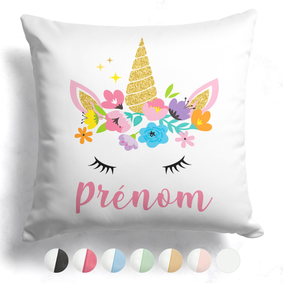 CojÃn bicolor personalizado - Unicornio mágico