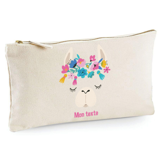 Estuche / Bolsa - Lama floreado