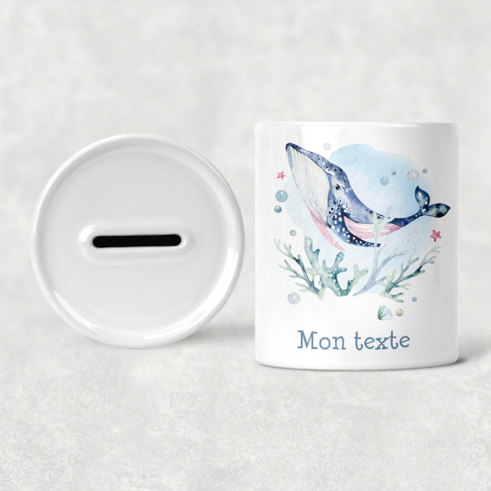 Hucha para niños personalizada - Infantil - Ballena