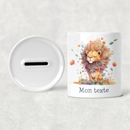 Hucha para niños personalizada - Infantil - Cachorro de león