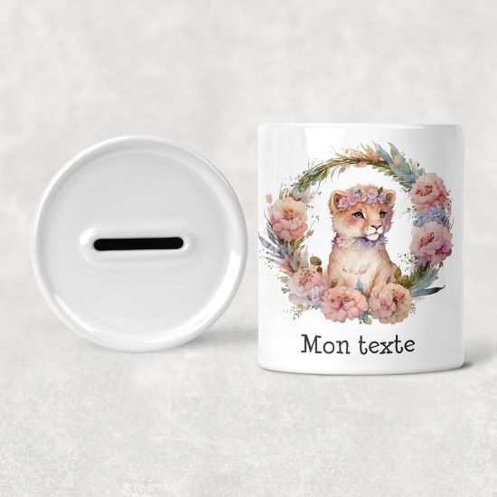 Hucha para niños personalizada - Infantil - Cachorro de león