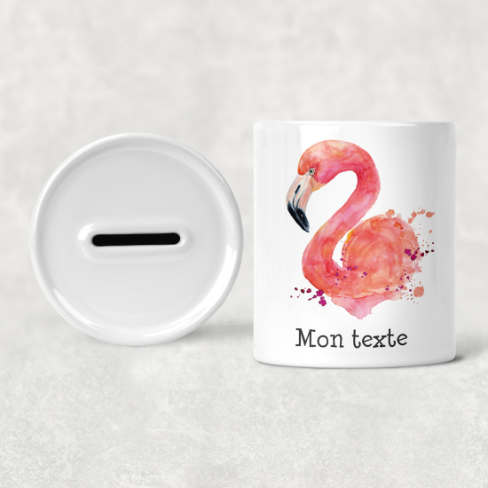 Hucha para niños personalizada - Infantil - Flamencos Rosados