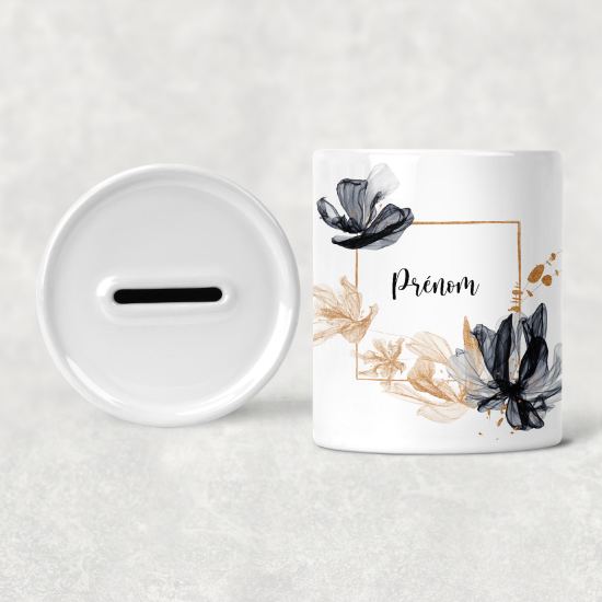 Hucha para niños personalizada - Infantil - Flores