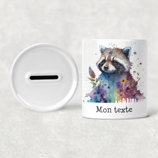 Hucha para niños personalizada - Infantil - Mapache