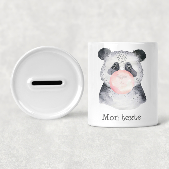 Hucha para niños personalizada - Infantil - Panda burbuja