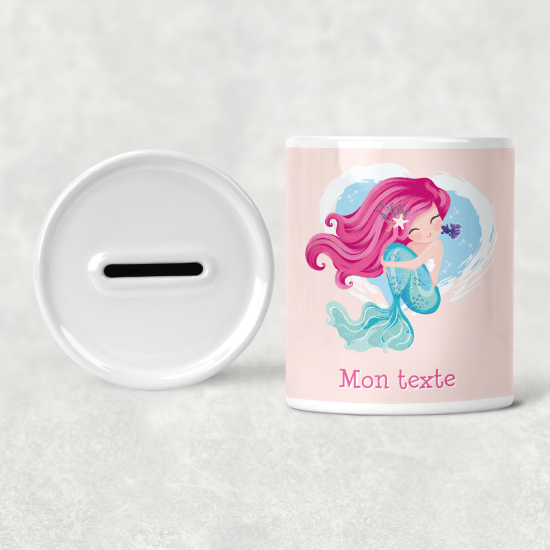 Hucha para niños personalizada - Infantil - Sirena Océano