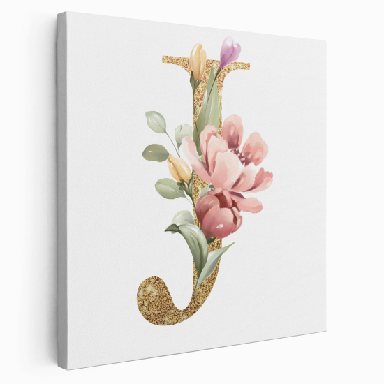 Lienzo Monograma Cuadrado - Letra J