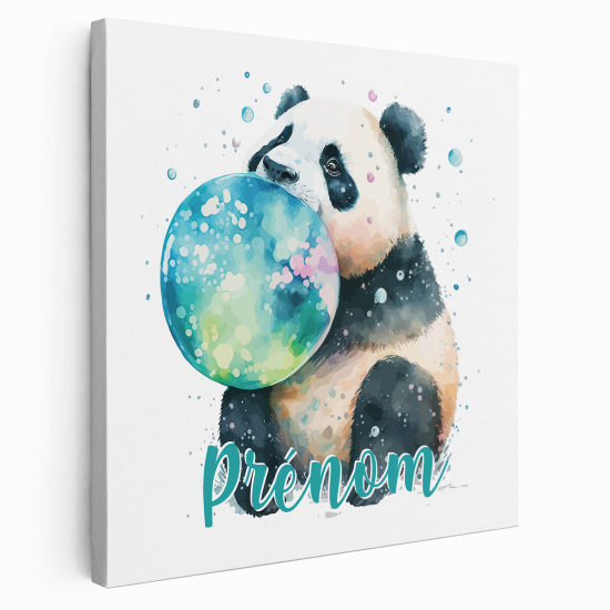 Lienzo personalizado para niños - Infantil - Panda burbuja