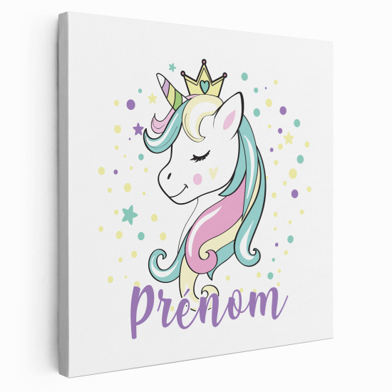 Lienzo personalizado para niños - Infantil - Princesa Unicornio