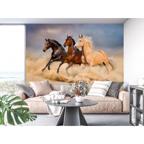 Papel pintado panorámico - Caballos