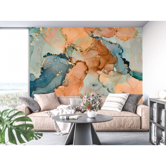 Papel pintado panorámico - Efecto marmoleado