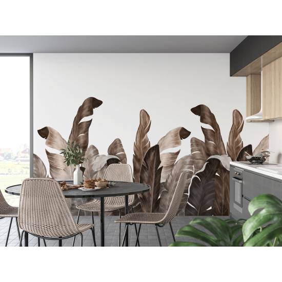 Papel pintado panorámico - Hojas tropicales