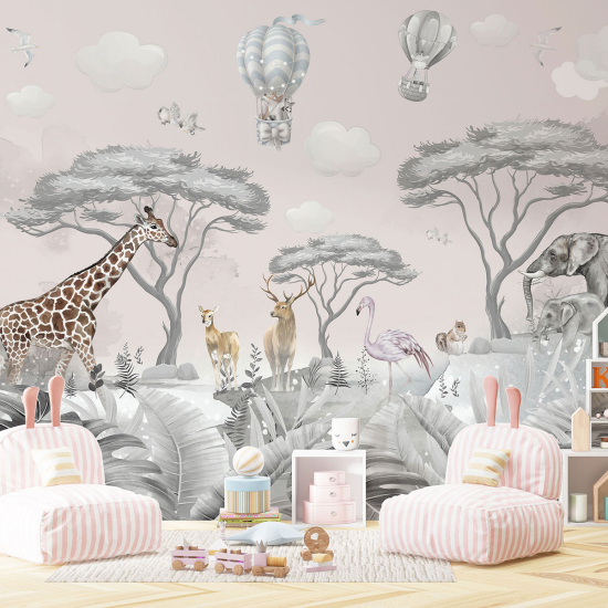 Papel pintado panorámico para niños - Infantil - Animales