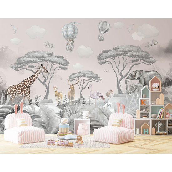 Papel pintado panorámico para niños - Infantil - Animales