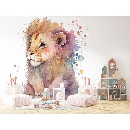 Papel pintado panorámico para niños - Infantil - Cachorro de león