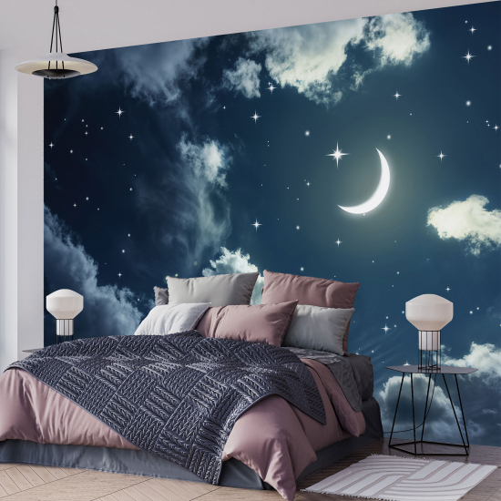 Papel pintado panorámico para niños - Infantil - Cielo nocturno