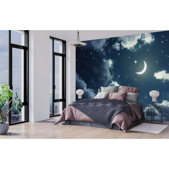 Papel pintado panorámico para niños - Infantil - Cielo nocturno