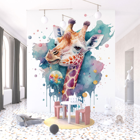 Papel pintado panorámico para niños - Infantil - Jirafa