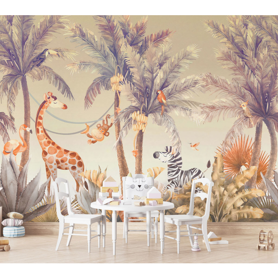 Papel pintado panorámico para niños - Infantil - Jungla
