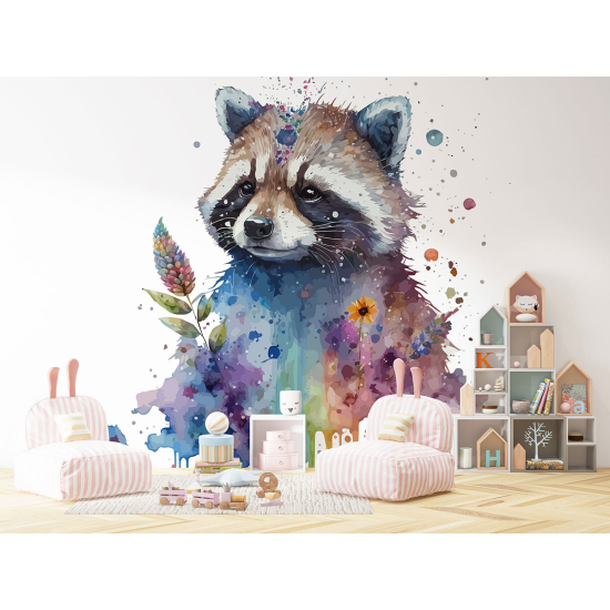 Papel pintado panorámico para niños - Infantil - Mapache