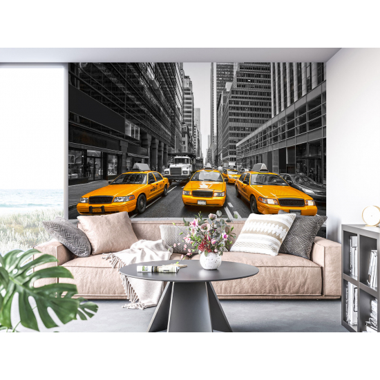 Papel pintado panorámico - Taxis de Nueva York