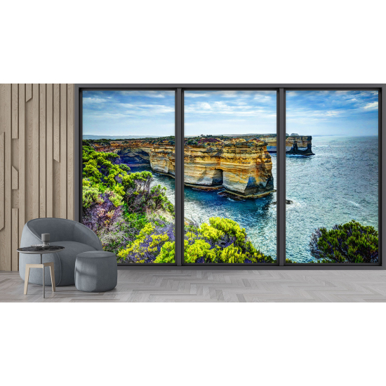 Papel pintado panorámico trampantojo - Acantilados