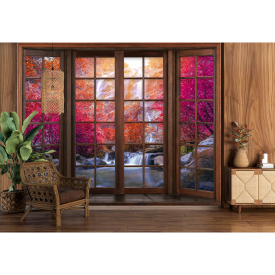 Papel pintado panorámico trampantojo - Cascadas