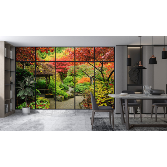 Papel pintado panorámico trampantojo - JardÃn