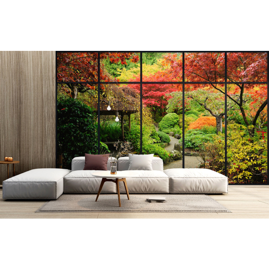 Papel pintado panorámico trampantojo - JardÃn