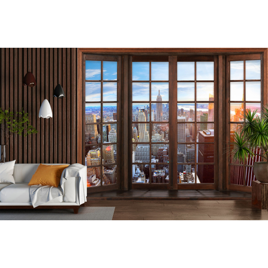 Papel pintado panorámico trampantojo - Nueva York