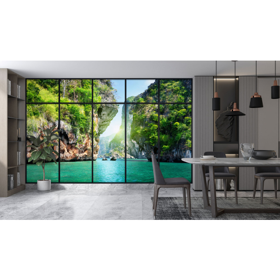 Papel pintado panorámico trampantojo - Vista al mar