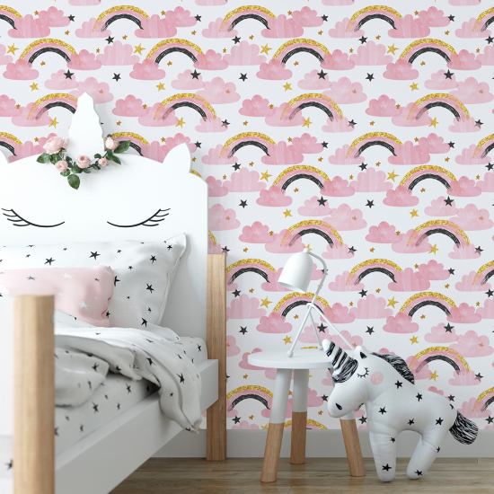 Papel pintado para niños - infantil - Arcos iris