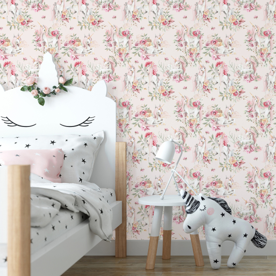 Papel pintado para niños - infantil - Unicornios