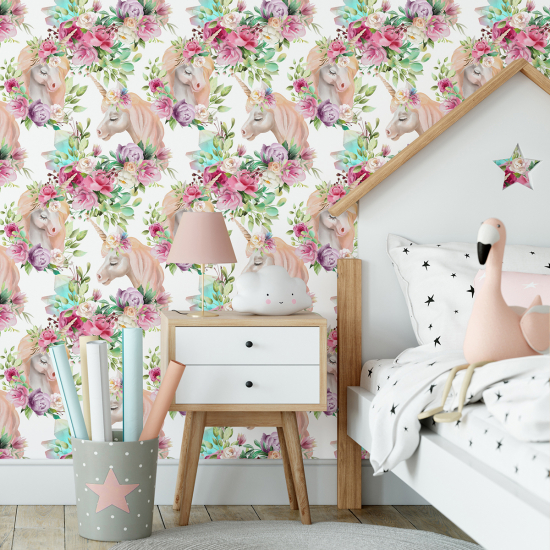 Papel pintado para niños - infantil - Unicornios