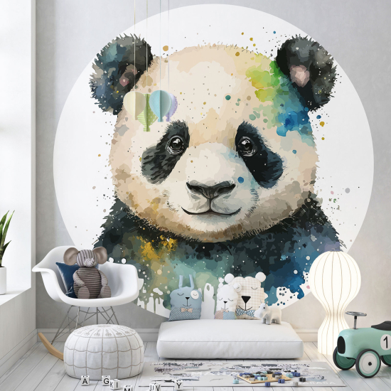 Papel pintado redondo para niños - Infantil - Panda