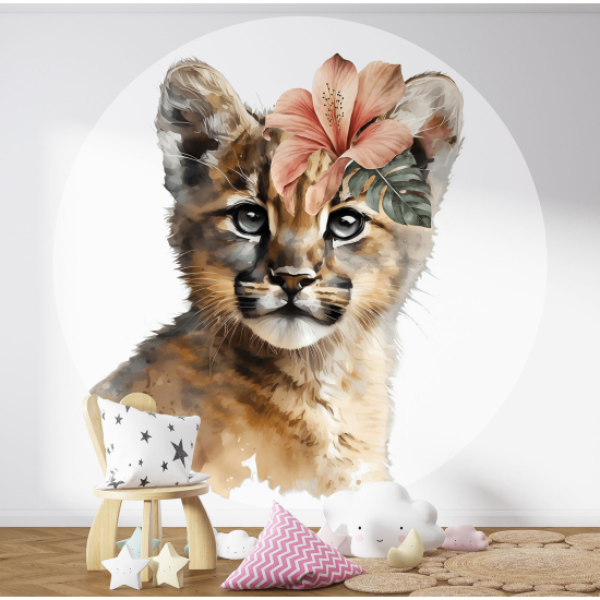 Papel pintado redondo para niños - Infantil - Pequeña Pantera