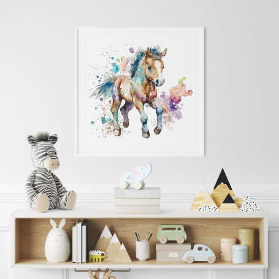 Póster para niños - Infantil - Caballo colorido