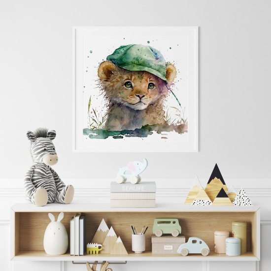 Póster para niños - Infantil - Cachorro de león