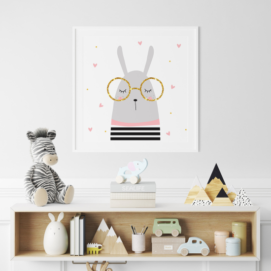 Póster para niños - Infantil - Lamas Gafas